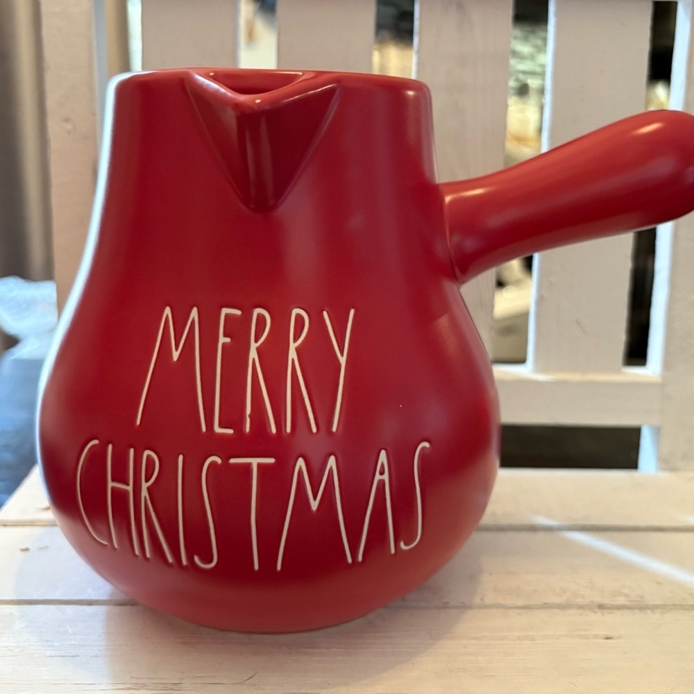 Rae Dunn Festive Red Merry Christmas Crock